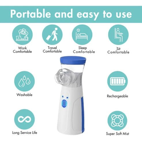 portable mesh nebulizer. This type of nebulizer is a medical device that converts liquid medication into a fine, inhalable mist to treat respiratory conditions.

Key Features and Uses

Portability: These devices are compact, lightweight, and often operate