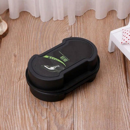 DOUBLE-SIDED INSTANT SHOE POLISH SPONGE.